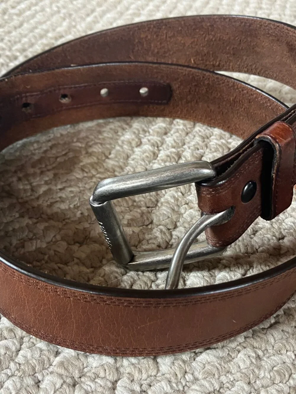 Ariat Triple Stitch Brown Leather Belt 38